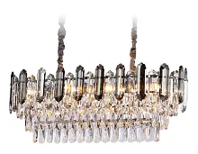 Люстра подвесная TR5199 Ambrella light прозрачная на 12 ламп, основание хром в стиле классический современный 